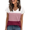 image:imageWIHOLL Short Sleeve Sweater for Women V Neck Trendy Summer Tops 2026 Beach Vacation Clothes Travel Business Casual OutfitsZ  White Pink Wine