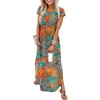 Floral Blue Orange