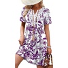 1-purple Ethnic Floral