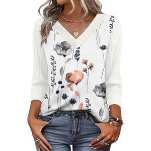 image:imageWIHOLL 34 Length Sleeve Womens Tops Lightweight Summer Fall OutfitsPrint 02