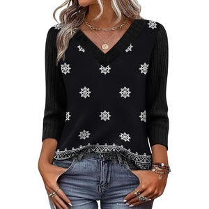 image:imageWIHOLL 34 Length Sleeve Womens Tops Lightweight Summer Fall OutfitsPrint 03