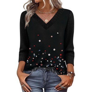 image:imageWIHOLL 34 Length Sleeve Womens Tops Lightweight Summer Fall OutfitsPrint 04