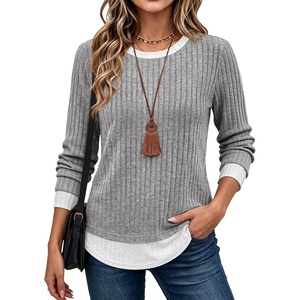 image:imageWIHOLL Womens Long Sleeve Shirts Fall Outfits Lightweight Sweaters 2026Gray