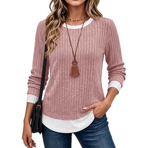 image:imageWIHOLL Womens Long Sleeve Shirts Fall Outfits Lightweight Sweaters 2026Pink