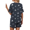image:imageWIHOLL 2 Piece Sets for Women Lounge Sets Summer Outfits 2026 Button Down Short Sleeve Tops and Shorts Set with Pockets3dark Gray Stars