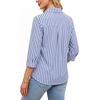 image:imageWIHOLL 34 Length Sleeve Womens Tops Dressy V Neck Collared Shirts Business Casual Work Blouses Fall Vacation Outfits 20261blue Stripes