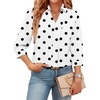 image:imageWIHOLL 34 Length Sleeve Womens Tops Dressy V Neck Collared Shirts Business Casual Work Blouses Fall Vacation Outfits 2026Polka Dots