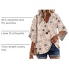 image:imageWIHOLL Boho Tops for Women Summer Spring 34 Sleeve Dressy Fashion V Neck Casual 2026 Business Beach Plus Size Resort BlousesPrintbeige