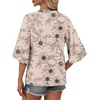 image:imageWIHOLL Boho Tops for Women Summer Spring 34 Sleeve Dressy Fashion V Neck Casual 2026 Business Beach Plus Size Resort BlousesPrintbeige
