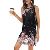 image:imageWIHOLL Casual Dresses for Women Crewneck Sleeveless Tank Dress Summer Spring Boho Vacation ClothesBlack Colorful Floral