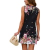 image:imageWIHOLL Casual Dresses for Women Crewneck Sleeveless Tank Dress Summer Spring Boho Vacation ClothesBlack Colorful Floral