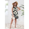 image:imageWIHOLL Casual Dresses for Women Crewneck Sleeveless Tank Dress Summer Spring Boho Vacation ClothesBlack White Flower