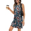 image:imageWIHOLL Casual Dresses for Women Crewneck Sleeveless Tank Dress Summer Spring Boho Vacation ClothesBlue Gray Floral