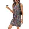 image:imageWIHOLL Casual Dresses for Women Crewneck Sleeveless Tank Dress Summer Spring Boho Vacation ClothesBoho Print