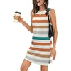 image:imageWIHOLL Casual Dresses for Women Crewneck Sleeveless Tank Dress Summer Spring Boho Vacation ClothesColor Stripe