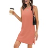 image:imageWIHOLL Casual Dresses for Women Crewneck Sleeveless Tank Dress Summer Spring Boho Vacation ClothesCoral