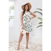 image:imageWIHOLL Casual Dresses for Women Crewneck Sleeveless Tank Dress Summer Spring Boho Vacation ClothesFloral Green Leaf