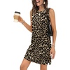 image:imageWIHOLL Casual Dresses for Women Crewneck Sleeveless Tank Dress Summer Spring Boho Vacation ClothesLeopard Print