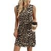 image:imageWIHOLL Casual Dresses for Women Crewneck Sleeveless Tank Dress Summer Spring Boho Vacation ClothesLeopard Print