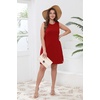 image:imageWIHOLL Casual Dresses for Women Crewneck Sleeveless Tank Dress Summer Spring Boho Vacation ClothesRed