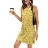image:imageWIHOLL Casual Dresses for Women Crewneck Sleeveless Tank Dress Summer Spring Boho Vacation ClothesYellow White Print