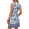 image:imageWIHOLL Dresses for Women 2026 Summer Casual Babydoll Crewneck Short Dress Spring Sleeveless Sundress with PocketsBlue White Ethnic