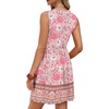 image:imageWIHOLL Dresses for Women 2026 Summer Casual Babydoll Crewneck Short Dress Spring Sleeveless Sundress with PocketsBoho Pink