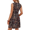 image:imageWIHOLL Dresses for Women 2026 Summer Casual Babydoll Crewneck Short Dress Spring Sleeveless Sundress with PocketsColorful Flowers