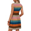image:imageWIHOLL Dresses for Women 2026 Summer Casual Babydoll Crewneck Short Dress Spring Sleeveless Sundress with PocketsColorful Stripe
