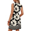 image:imageWIHOLL Dresses for Women 2026 Summer Casual Babydoll Crewneck Short Dress Spring Sleeveless Sundress with PocketsFloral Black