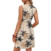 image:imageWIHOLL Dresses for Women 2026 Summer Casual Babydoll Crewneck Short Dress Spring Sleeveless Sundress with PocketsKhaki Black