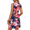 image:imageWIHOLL Dresses for Women 2026 Summer Casual Babydoll Crewneck Short Dress Spring Sleeveless Sundress with PocketsNavy Pink Floral