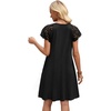 image:imageWIHOLL Dresses for Women Summer Casual Wedding Guest Dress Lace Short Sleeve Cute Sundresses Fashion Beach Vacation Clothes1black
