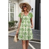 image:imageWIHOLL Dresses for Women Summer Casual Wedding Guest Dress Lace Short Sleeve Cute Sundresses Fashion Beach Vacation Clothes1floral Green