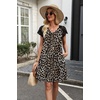 image:imageWIHOLL Dresses for Women Summer Casual Wedding Guest Dress Lace Short Sleeve Cute Sundresses Fashion Beach Vacation Clothes2leopard Print
