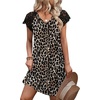 image:imageWIHOLL Dresses for Women Summer Casual Wedding Guest Dress Lace Short Sleeve Cute Sundresses Fashion Beach Vacation Clothes2leopard Print