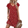 image:imageWIHOLL Dresses for Women Summer Casual Wedding Guest Dress Lace Short Sleeve Cute Sundresses Fashion Beach Vacation Clothes2white Dot