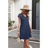 image:imageWIHOLL Dresses for Women Summer Casual Wedding Guest Dress Lace Short Sleeve Cute Sundresses Fashion Beach Vacation ClothesBlue