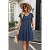 image:imageWIHOLL Dresses for Women Summer Casual Wedding Guest Dress Lace Short Sleeve Cute Sundresses Fashion Beach Vacation ClothesBlue