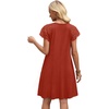 image:imageWIHOLL Dresses for Women Summer Casual Wedding Guest Dress Lace Short Sleeve Cute Sundresses Fashion Beach Vacation ClothesOrange
