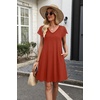 image:imageWIHOLL Dresses for Women Summer Casual Wedding Guest Dress Lace Short Sleeve Cute Sundresses Fashion Beach Vacation ClothesOrange