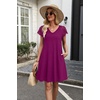 image:imageWIHOLL Dresses for Women Summer Casual Wedding Guest Dress Lace Short Sleeve Cute Sundresses Fashion Beach Vacation ClothesPurple