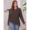 image:imageWIHOLL Long Sleeve Shirts for Women Fall Fashion ClothingCoffee