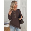 image:imageWIHOLL Long Sleeve Shirts for Women Fall Fashion ClothingCoffee