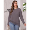image:imageWIHOLL Long Sleeve Shirts for Women Fall Fashion ClothingGrey Purple