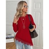 image:imageWIHOLL Long Sleeve Shirts for Women Fall Fashion ClothingRed