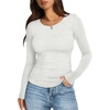 image:imageWIHOLL Long Sleeve Shirts for Women Fall Fashion Thermal Shirts Rib Knit Winter Clothing Warm Undershirts Basic TShirts0white