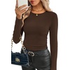 image:imageWIHOLL Long Sleeve Shirts for Women Fall Fashion Thermal Shirts Rib Knit Winter Clothing Warm Undershirts Basic TShirts4coffee