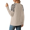 image:imageWIHOLL Long Sleeve Shirts for Women Raglan Leopard Print Tops Fall OutfitsBeige