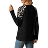 image:imageWIHOLL Long Sleeve Shirts for Women Raglan Leopard Print Tops Fall OutfitsBlack